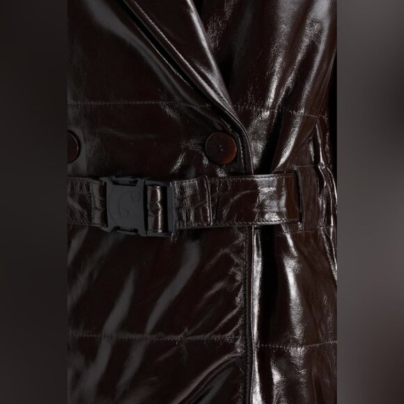 REMAIN BIRGER CHRISTENSEN Gia double-breasted quilted leather coat - Picture 4 of 13